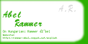 abel rammer business card